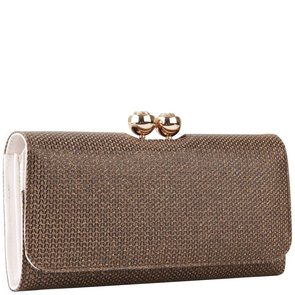 Ted Baker Women's Rorli Metallic Weave TB Matinee Leather Purse - Bronze