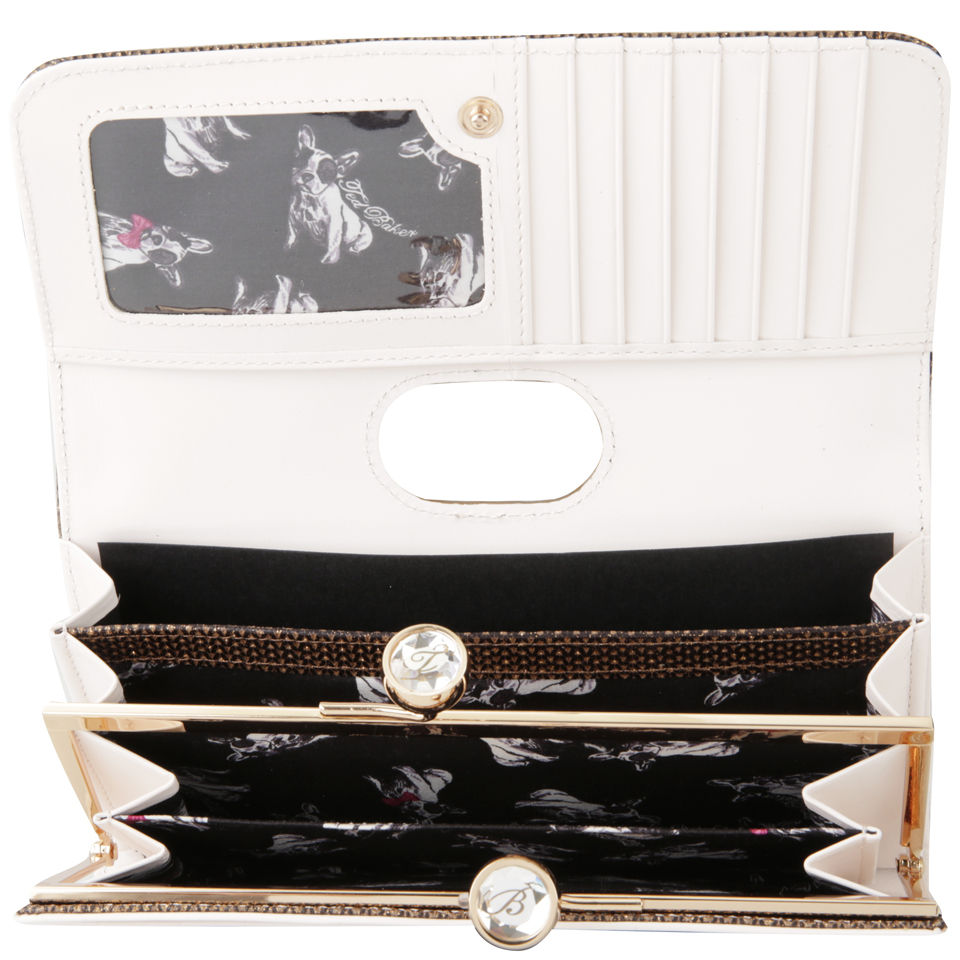 Ted Baker Women's Rorli Metallic Weave TB Matinee Leather Purse - Bronze