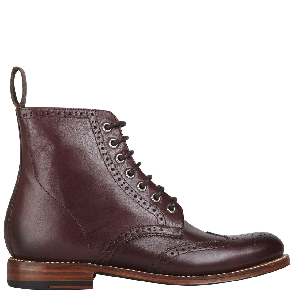 Grenson Women s Ella Brogue Boots Oxblood Coggles