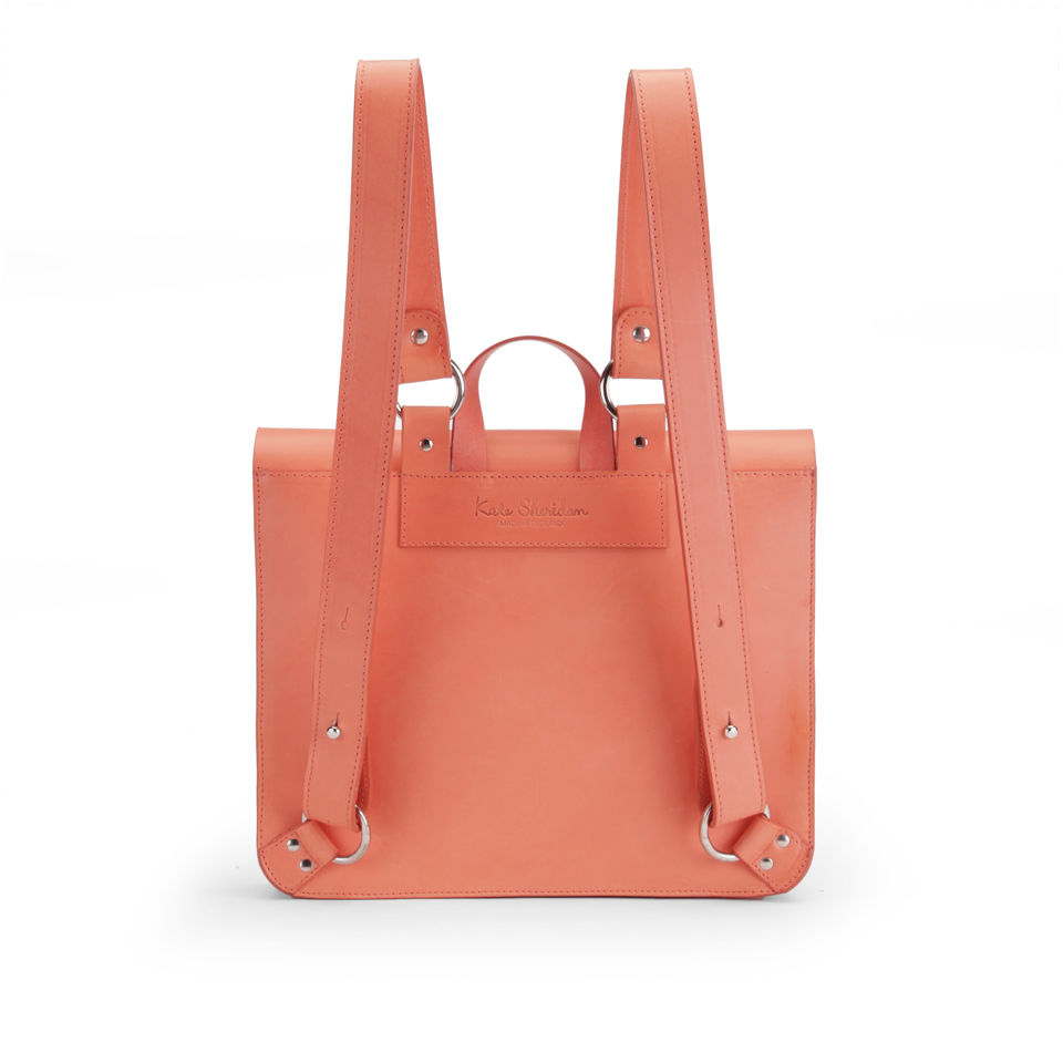 Kate Sheridan 'Made In England' Popper Leather Rucksack - Peach