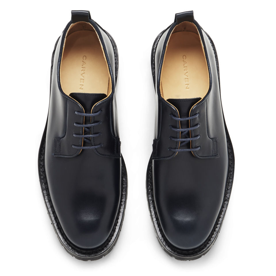 CARVEN Black Eyelet Derbys 42 レザーダービー