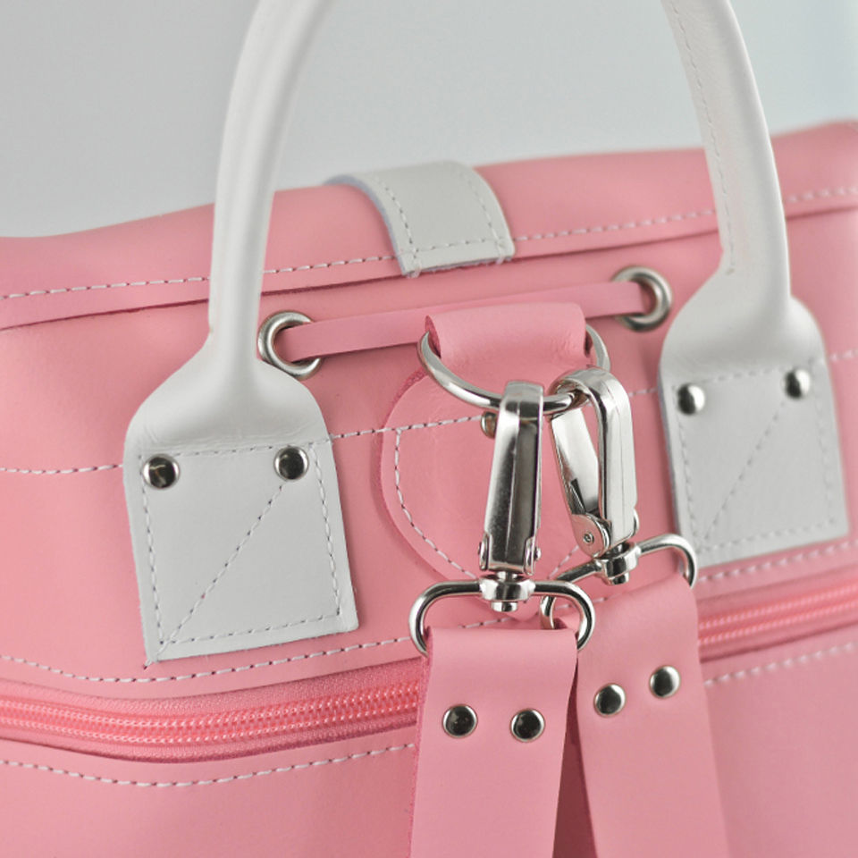 Grafea Candy Crush Medium Leather Rucksack - Pink/White