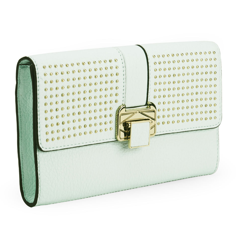 Rebecca Minkoff Women's Coco Leather Clutch with Studs - Light Turquoise