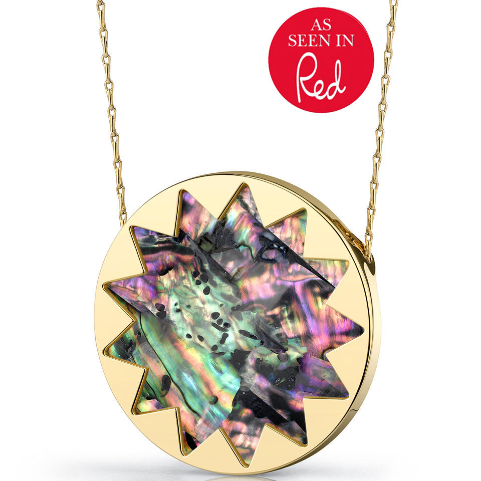 House of Harlow Sunburst Pendant On A Chain - Gold/Multi