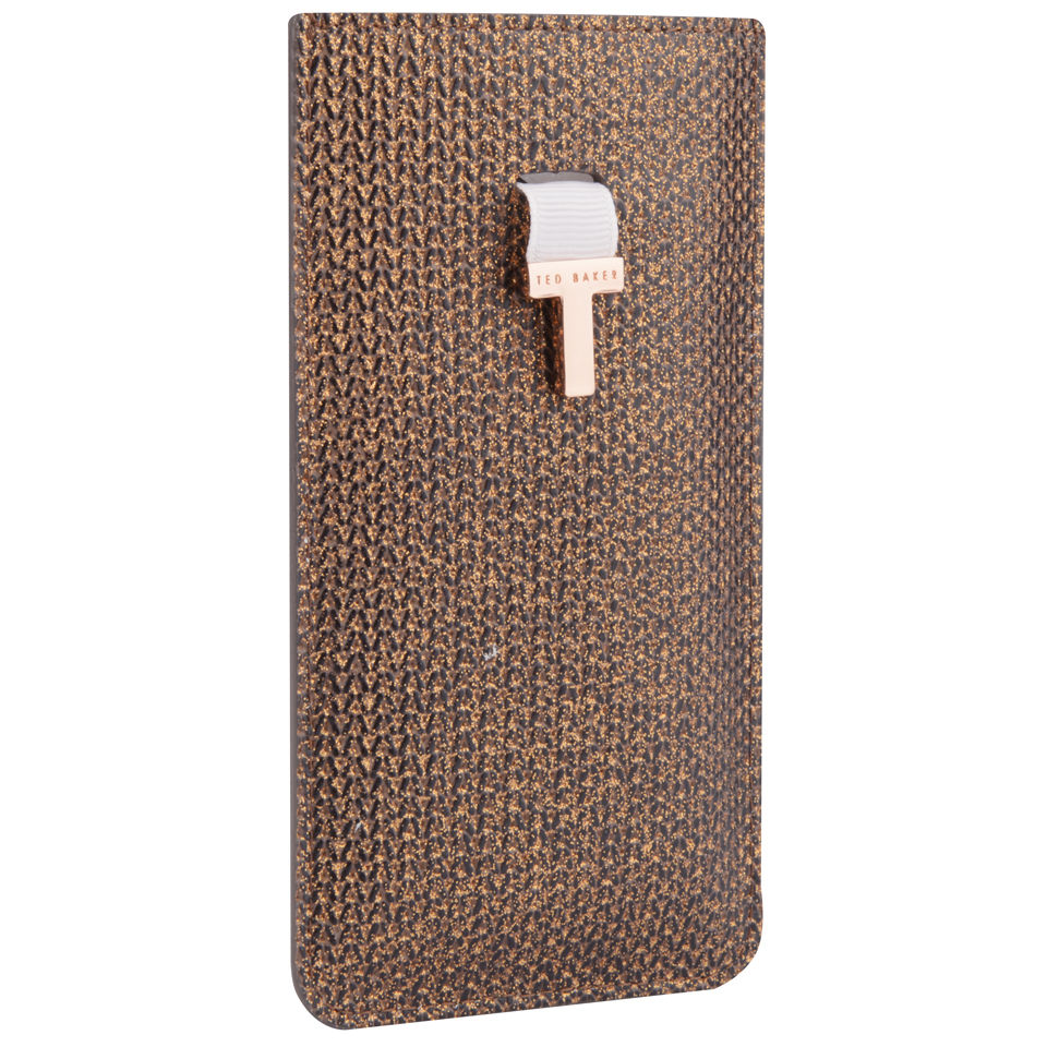 Ted Baker Women's Orli Metallic Weave Leather iPhone Holder - Bronze