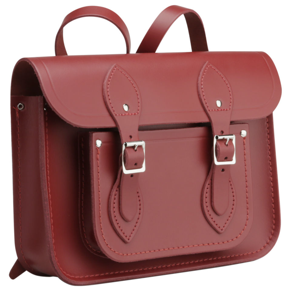 The Cambridge Satchel Company 11 Inch Leather Satchel Backpack - Red