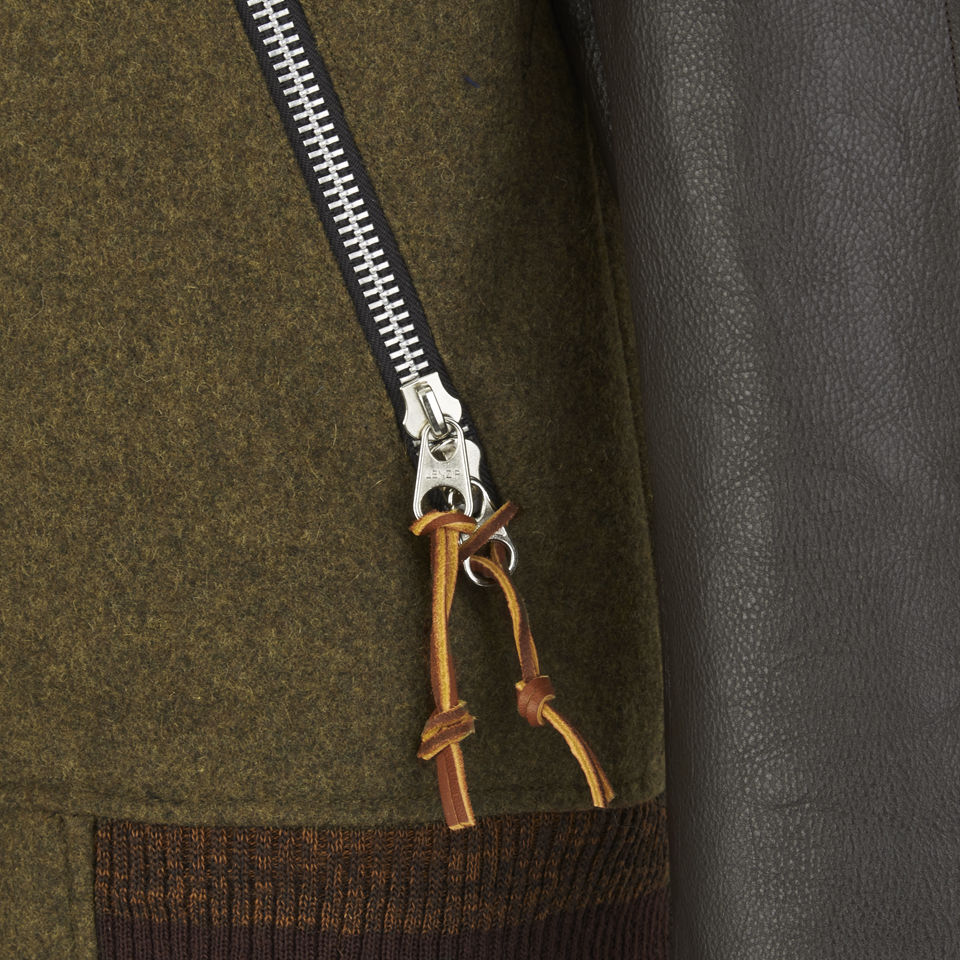 Monitaly Men's Raglan Milspec US Army Zipper Jacket