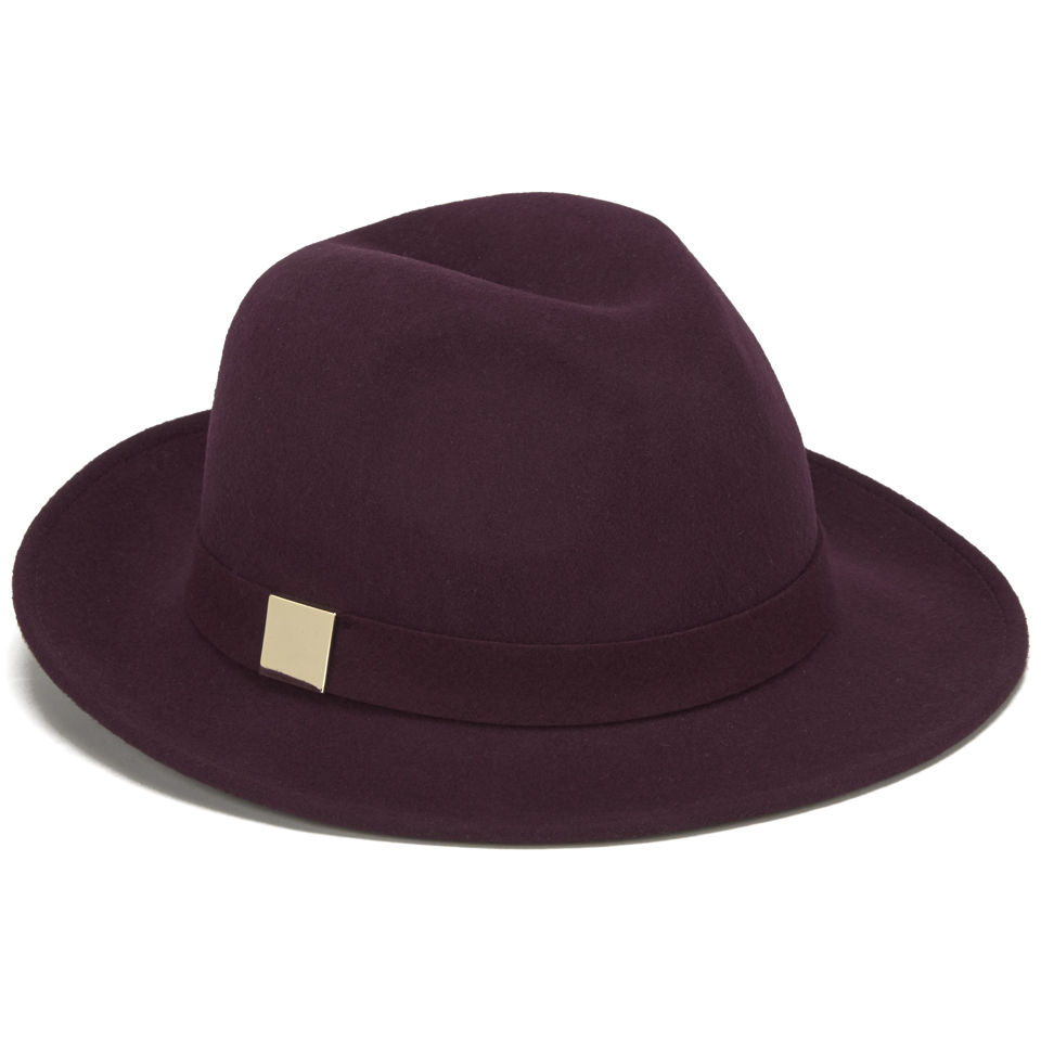 French Connection Ame Trilby Hat - Wine