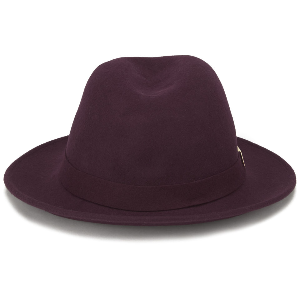 French Connection Ame Trilby Hat - Wine