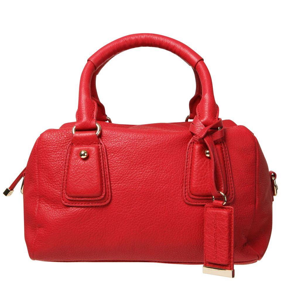 French Connection Soft Touch Leather Shoulder Bag - Burnt Raspberry