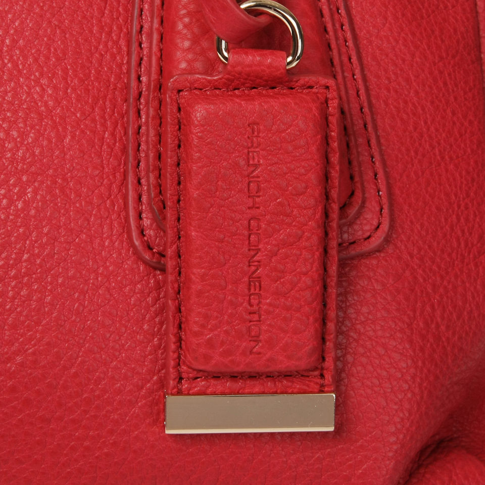 French Connection Soft Touch Leather Shoulder Bag - Burnt Raspberry