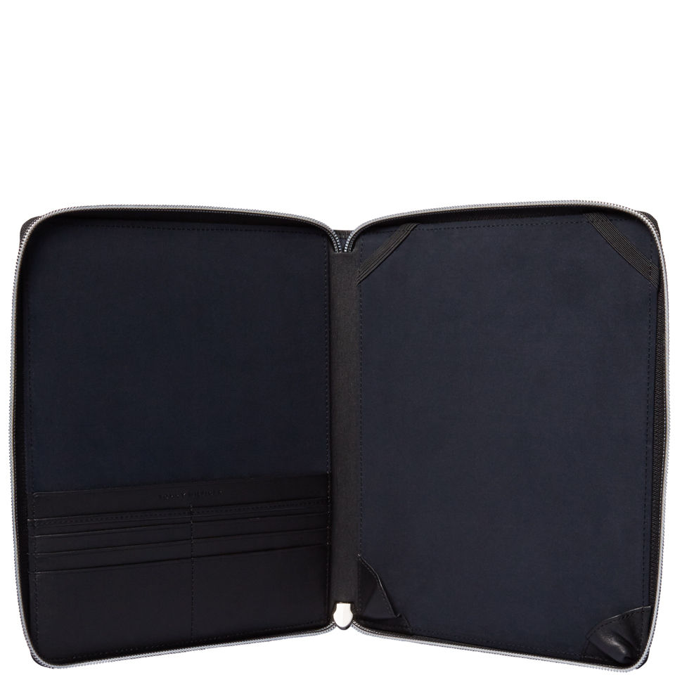 Tommy Hilfiger Men's Jaxon Zip Around Leather iPad Case - Black