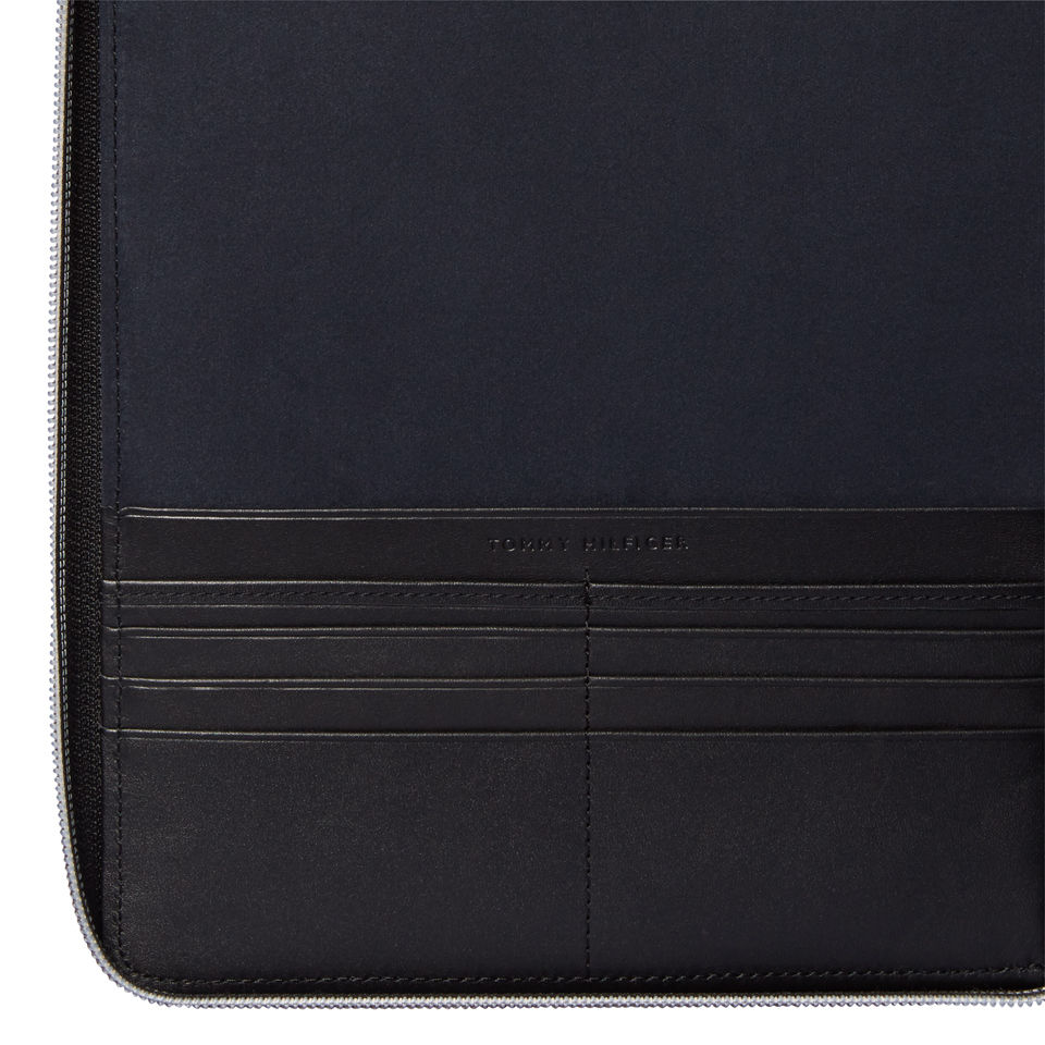 Tommy Hilfiger Men's Jaxon Zip Around Leather iPad Case - Black