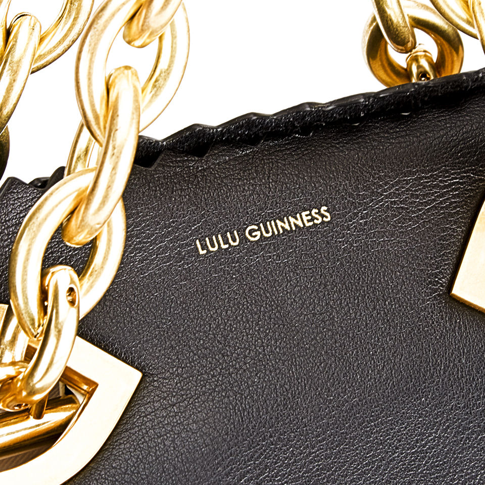 Lulu Guinness Smooth Leather Candy Tote Bag - Black