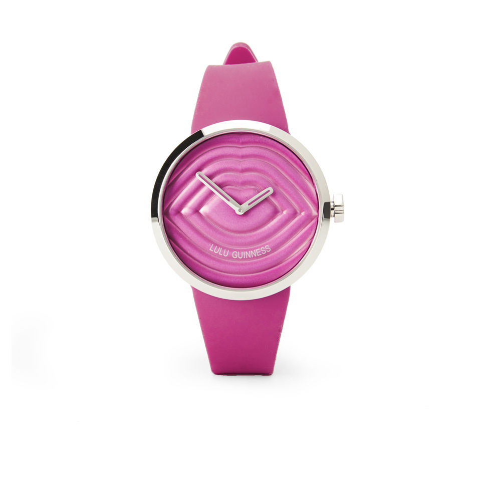 Lulu Guinness Women's Quilted Lips Watch - Pink