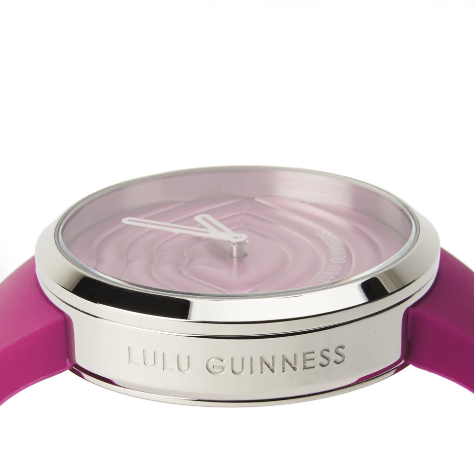 Lulu Guinness Women's Quilted Lips Watch - Pink