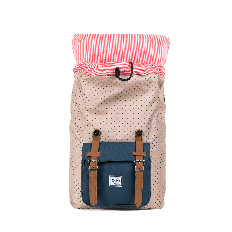 Herschel Supply Co. Little America Mid-Volume Backpack - Khaki Polka Dot/Navy