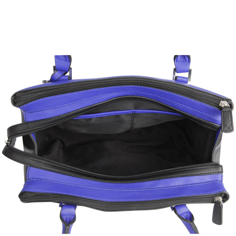 Fiorelli Harper Triple Compartment Shoulder Bag - Cobalt/Ice/Black Mix