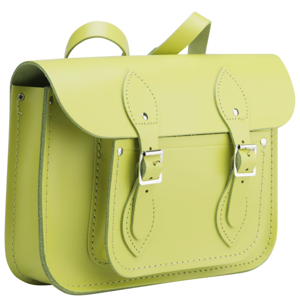 The Cambridge Satchel Company 11 Inch Leather Satchel Backpack - Apple Green