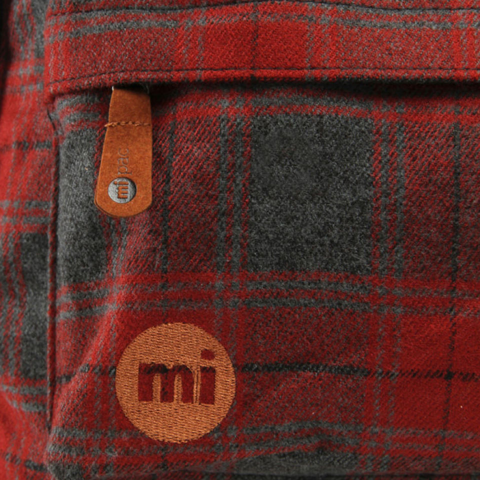 Mi-Pac Plaid Backpack - Red
