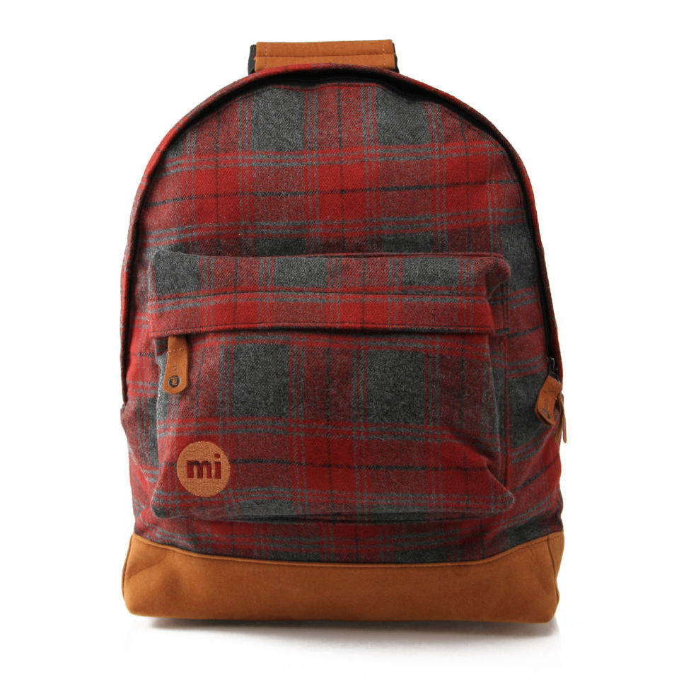 Mi-Pac Plaid Backpack - Red