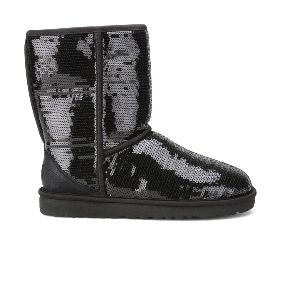 UGG Women s Classic Short Sparkles Boots Black Allsole
