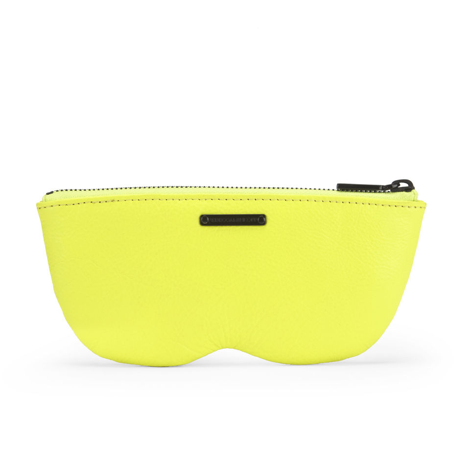 Rebecca Minkoff Leather Sunglasses Pouch - Acid Yellow