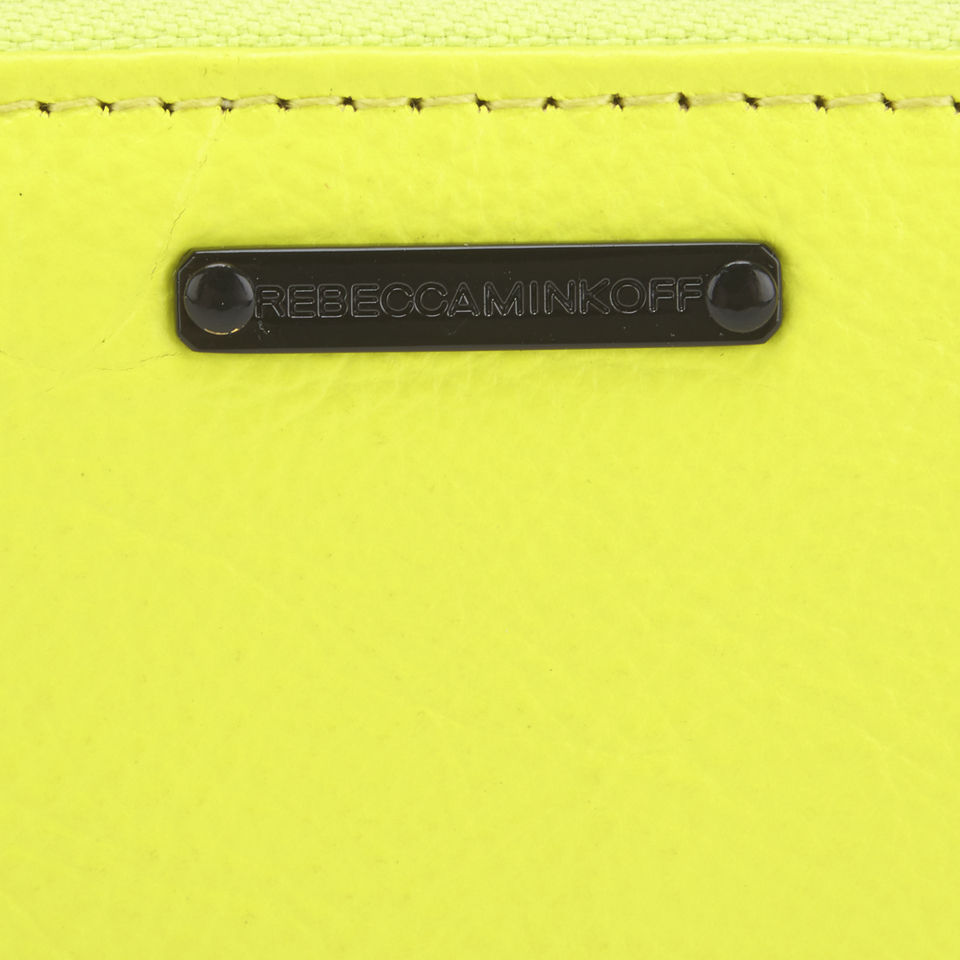 Rebecca Minkoff Leather Sunglasses Pouch - Acid Yellow