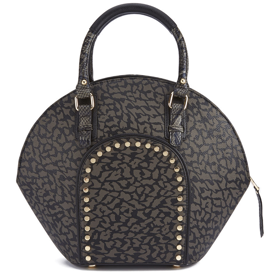 Paul's Boutique Women's Meg Studded Structured Bowler Bag - Black