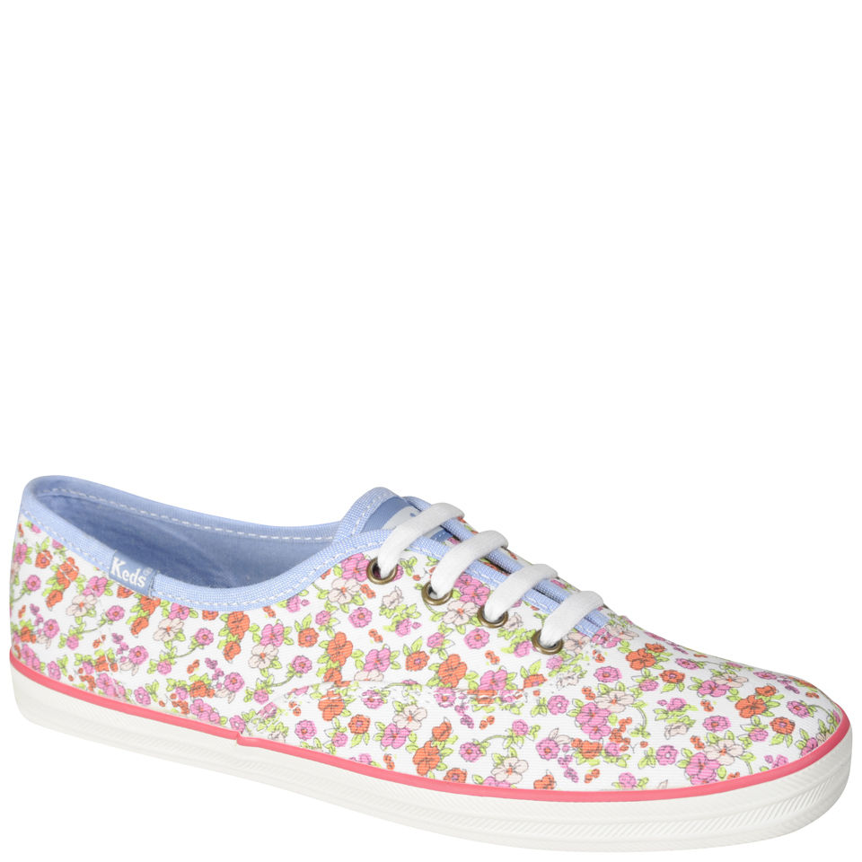 Keds Floral Champion Oxford Pumps - White | Worldwide Delivery | Allsole