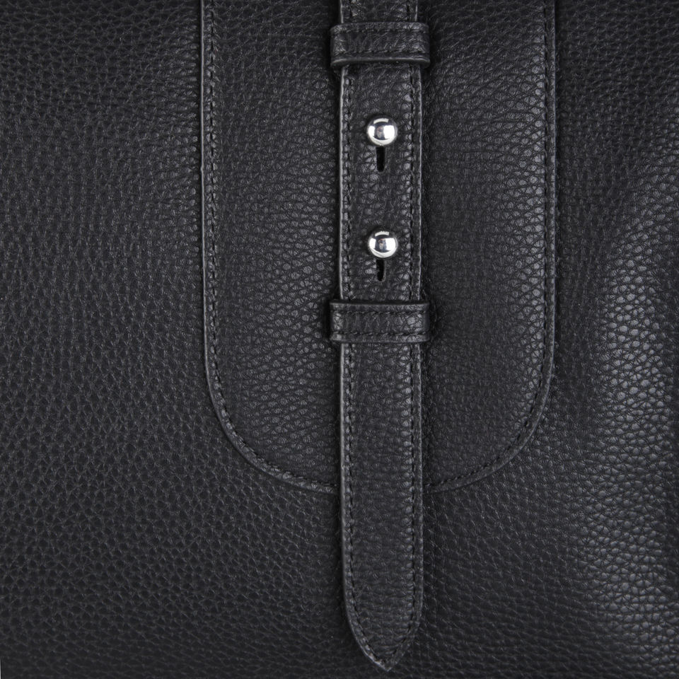 French Connection Women's Clarissa Vintage PU Two Strap Bowling Bag - Black