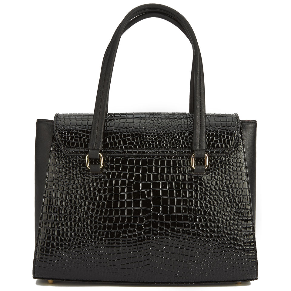 Paul's Boutique Women's Ashley Mock Croc Tote Bag - Black