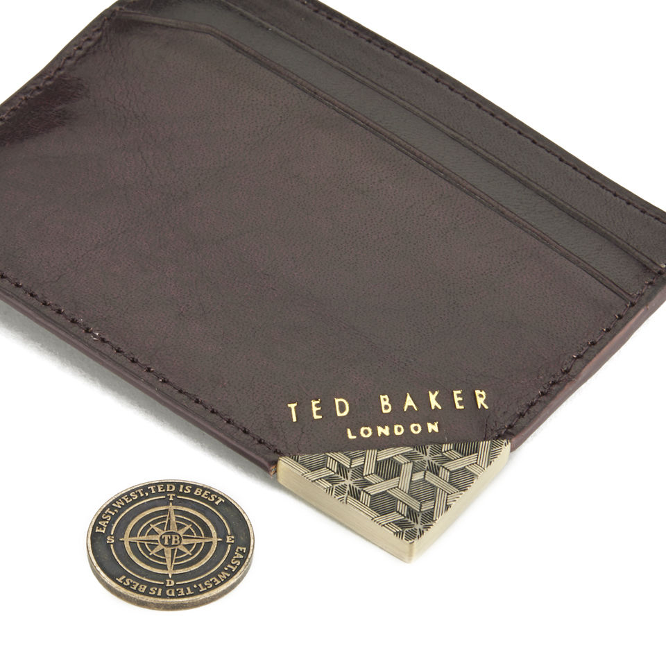 Ted Baker Men's Corner Embossed Cardholder Wallet - Chocolate