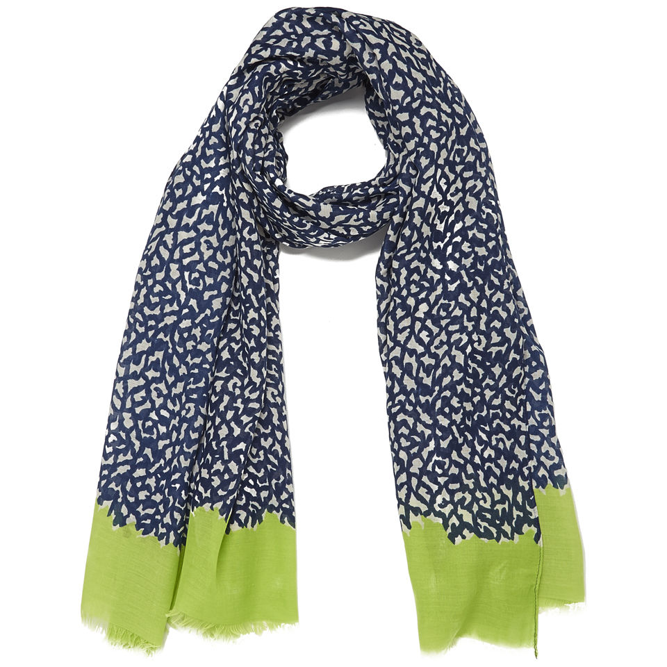 Paul's Boutique Tiger Print Scarf - Navy/Lime