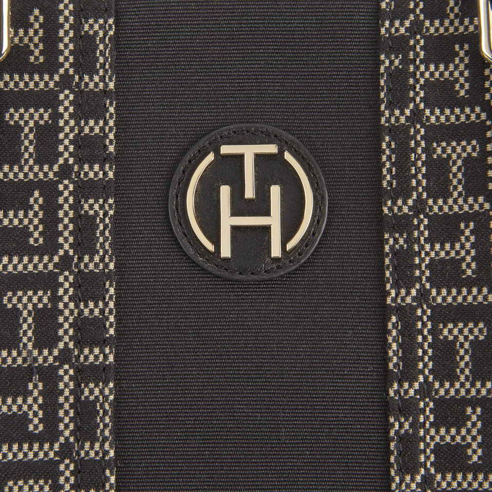 Tommy Hilfiger Women's Woven Print Vanessa Tote Bag - Black