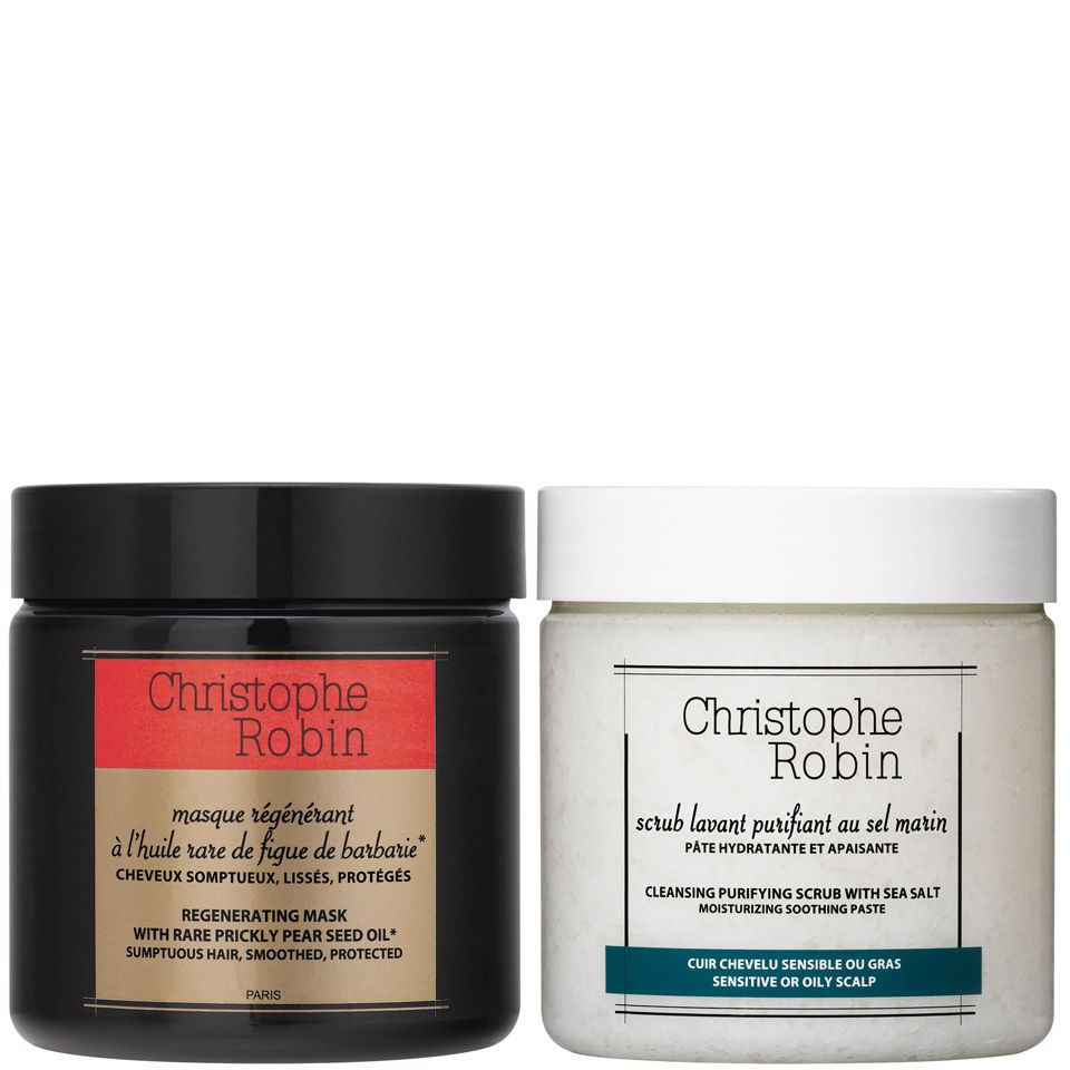 Christophe Robin Sea Salt Scrub and Regenerating Mask with Rare Prickly Pear Seed Oil 250ml