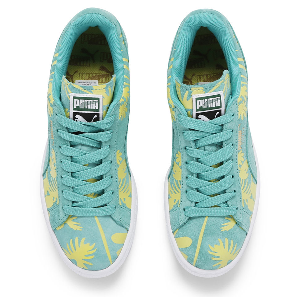 Puma Women s Suede Classic Tropicalia Trainers Electric Green Allsole