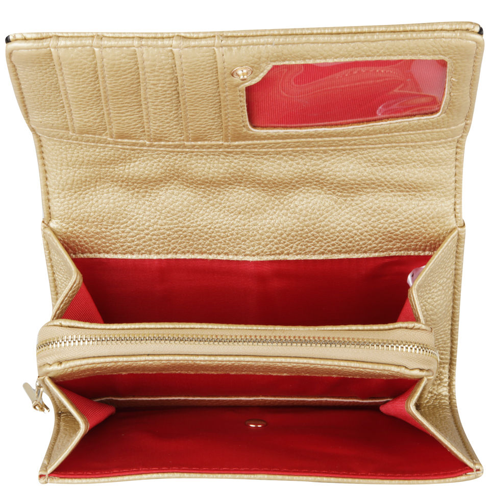 Paul's Boutique Lizzie Solid Quilted Purse - Nude/Gold