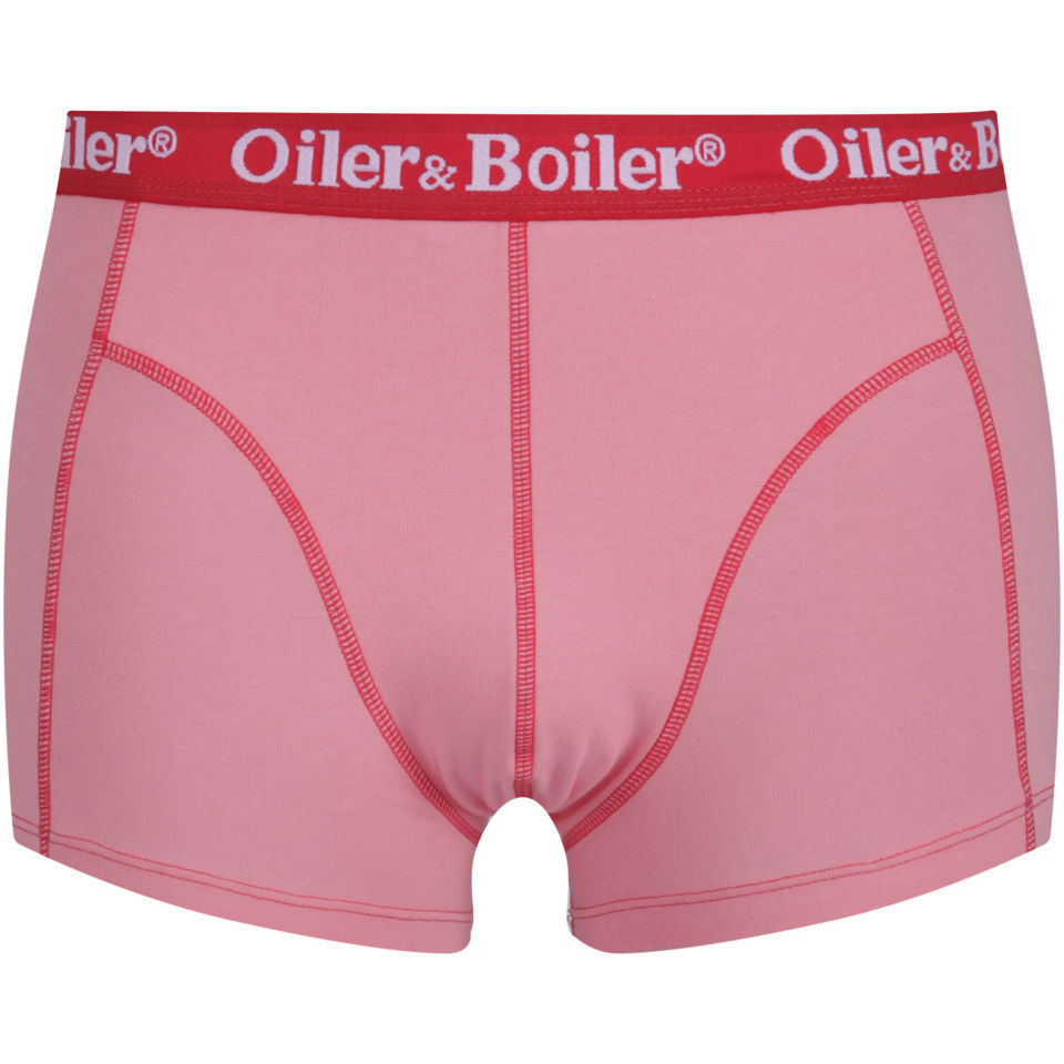 Oiler & Boiler Men's Nantucket Plain Mix 4 Pack Boxer Briefs - Blue/Pink