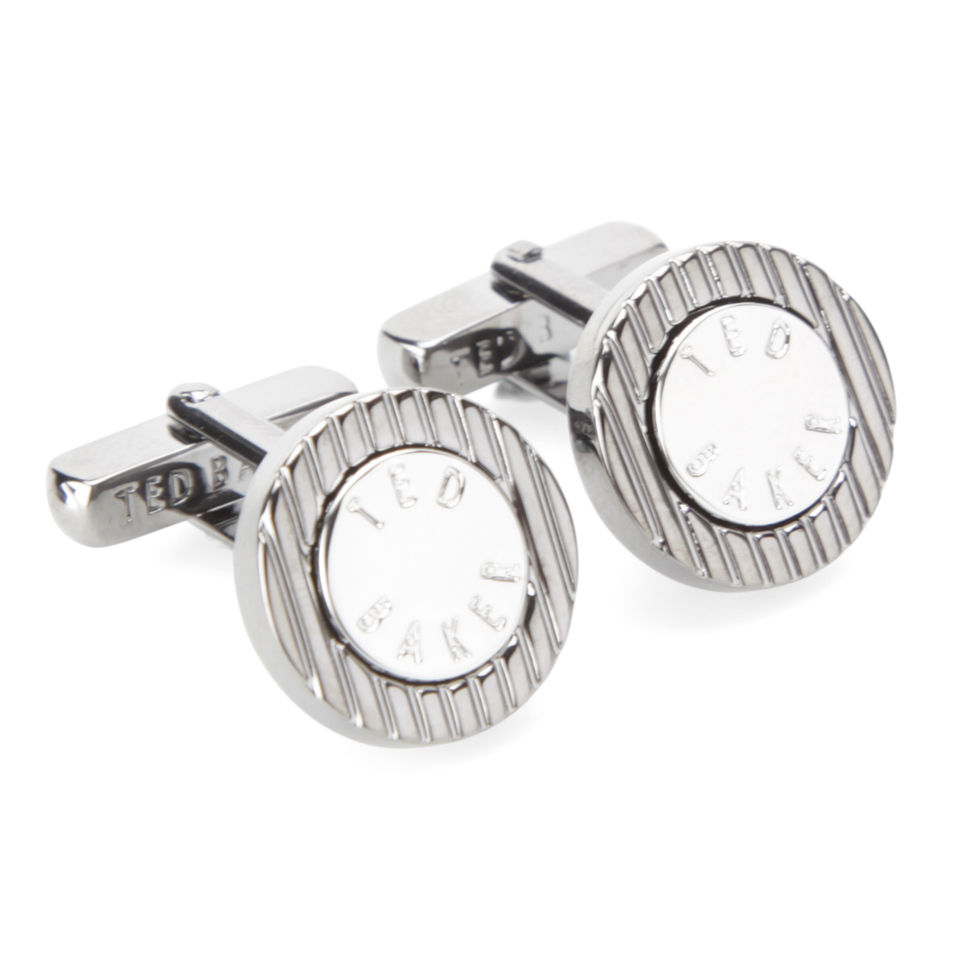 Ted Baker Men's Stampin Semi Precious Stone Cufflinks - Gunmetal