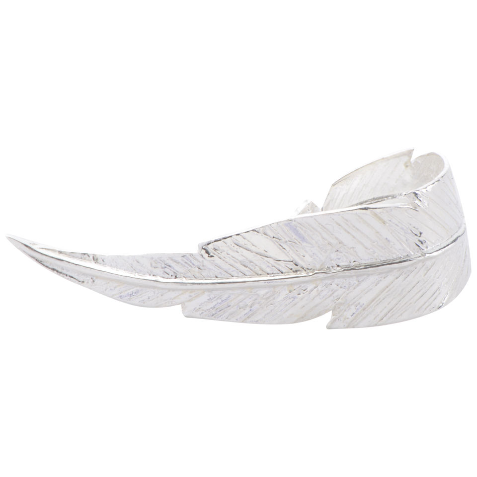 Daisy Knights Large Feather Ring - Silver