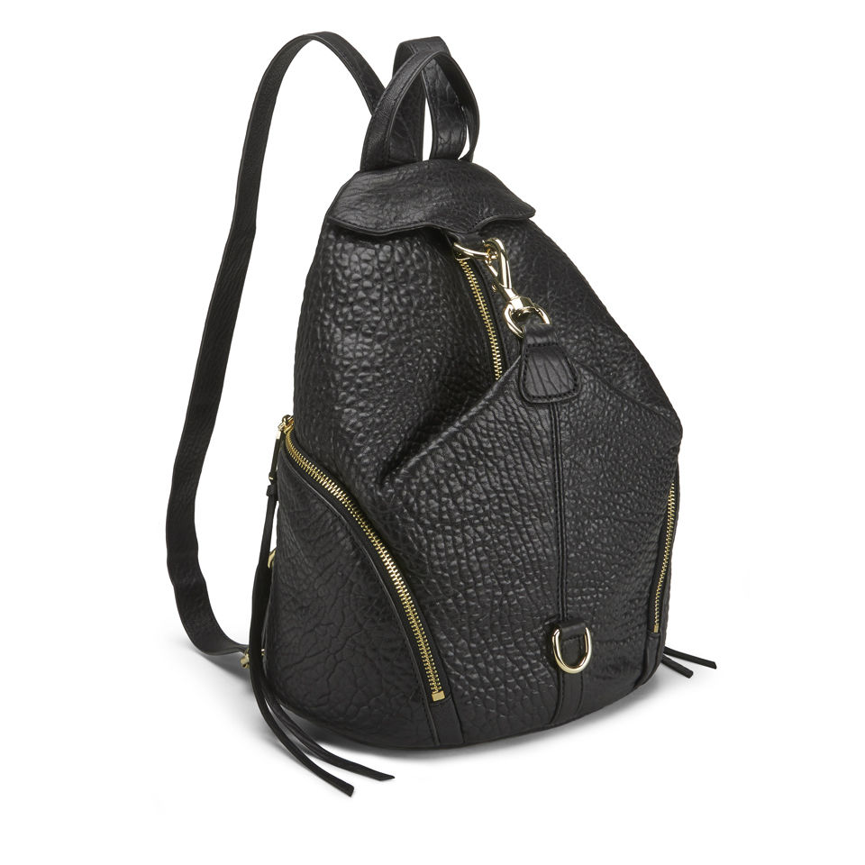 Rebecca Minkoff Women's Julian Leather Zip Backpack - Black