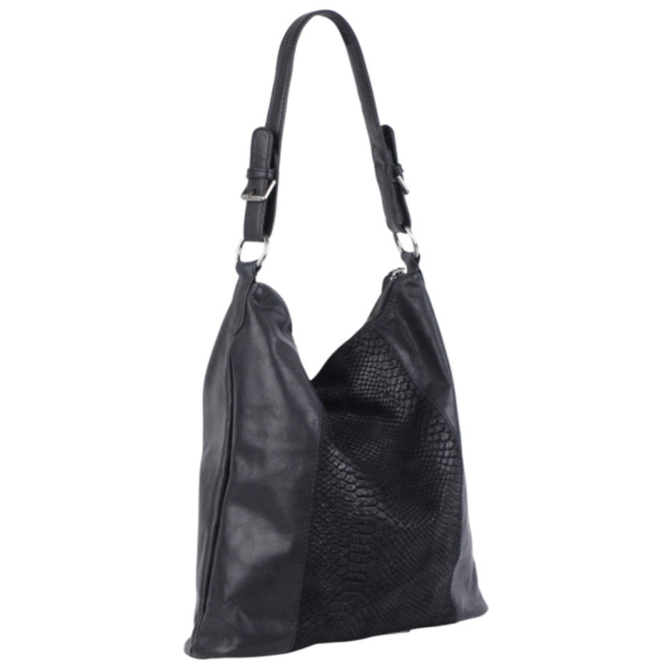 Markberg Randy Leather Shoulder Bag - Black Snake
