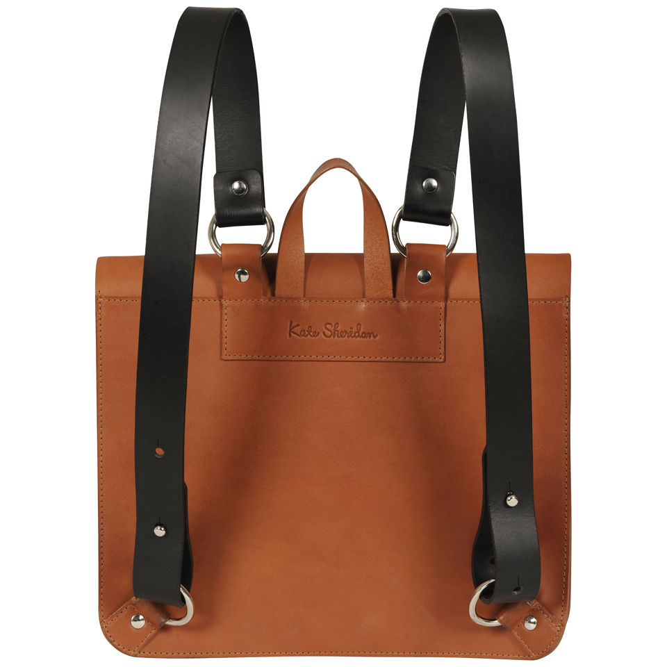 Kate Sheridan Made in England Popper Rucksack Tan Black