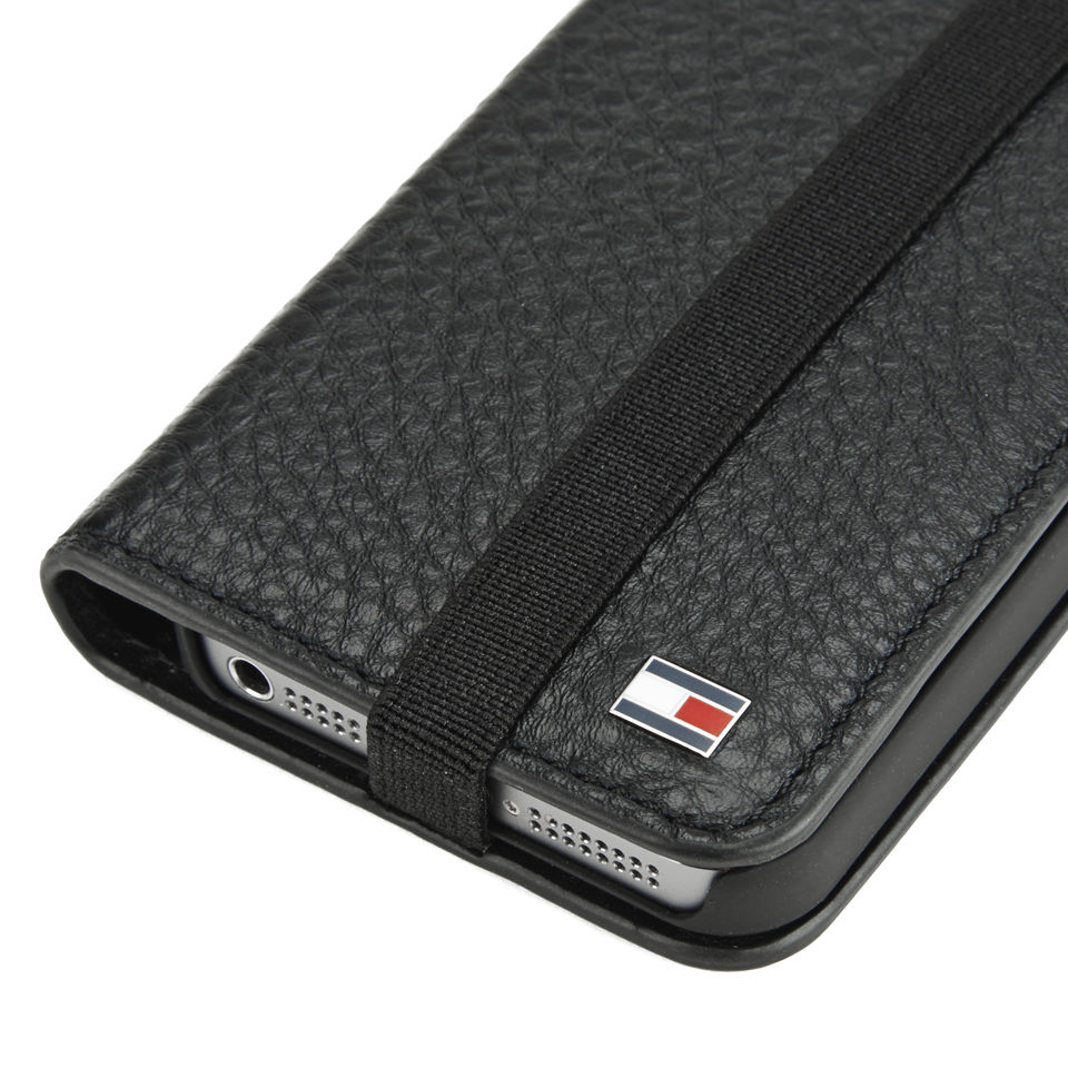 Tommy Hilfiger Men's Leather Hampton iPhone Case - Black