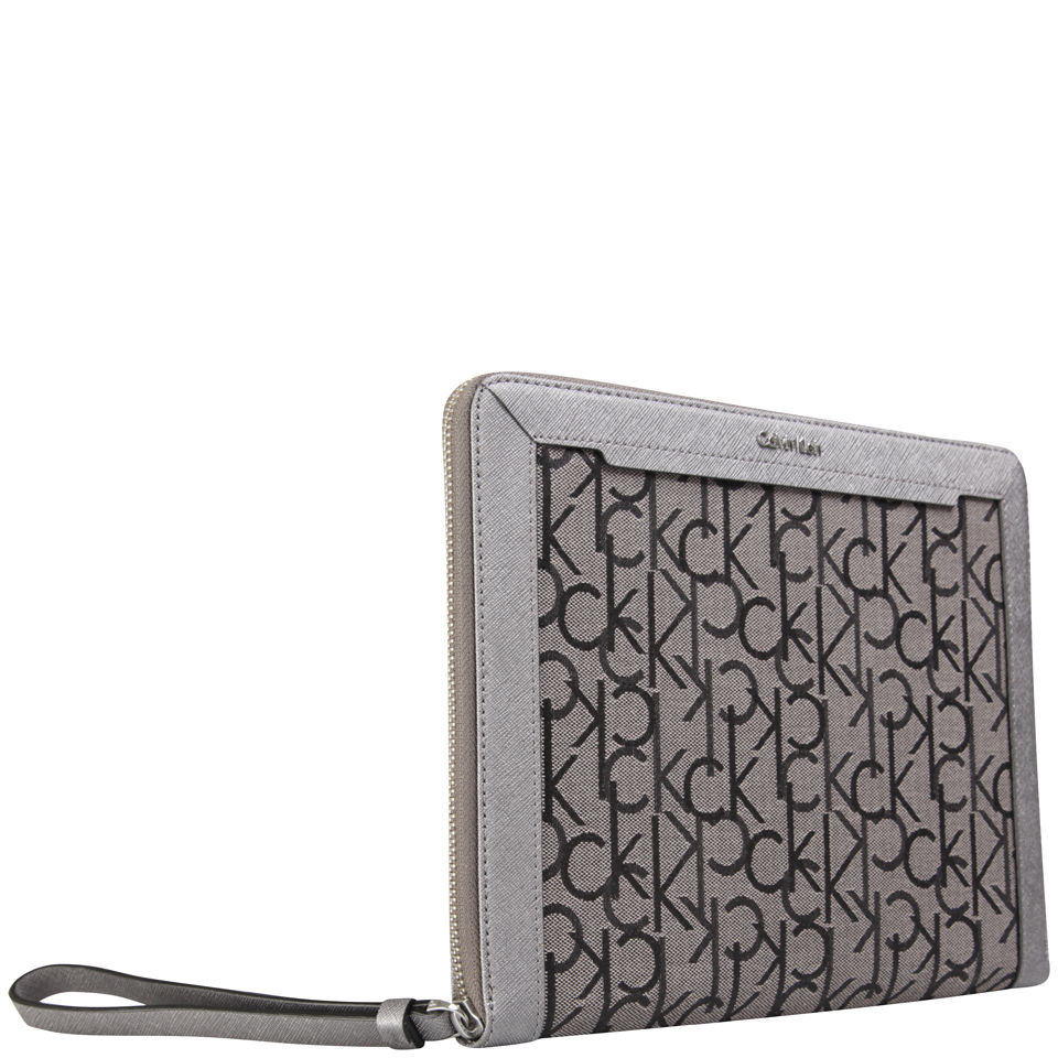 Calvin Klein Women's Jen 1 Zip Around iPad Case - Pewter
