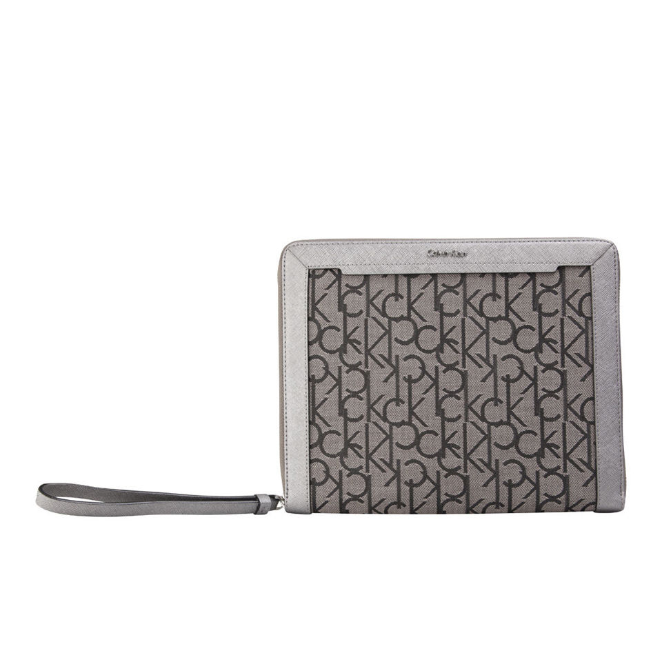 Calvin Klein Women's Jen 1 Zip Around iPad Case - Pewter