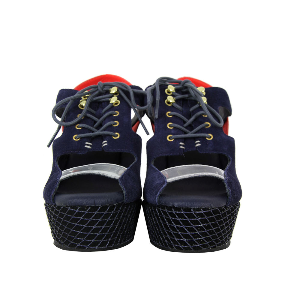adidas Originals x Opening Ceremony Women's OC New York Saddle Silver Wedge  Sandals - Multi | Allsole
