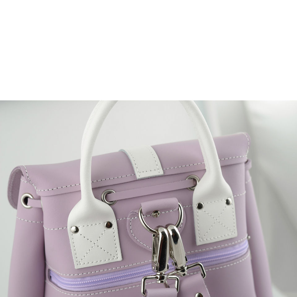 Grafea Exclusive Purple Rain Leather Rucksack - Lilac
