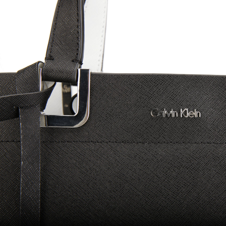 Calvin Klein Sofie Medium Leather Duffel Bag - Black